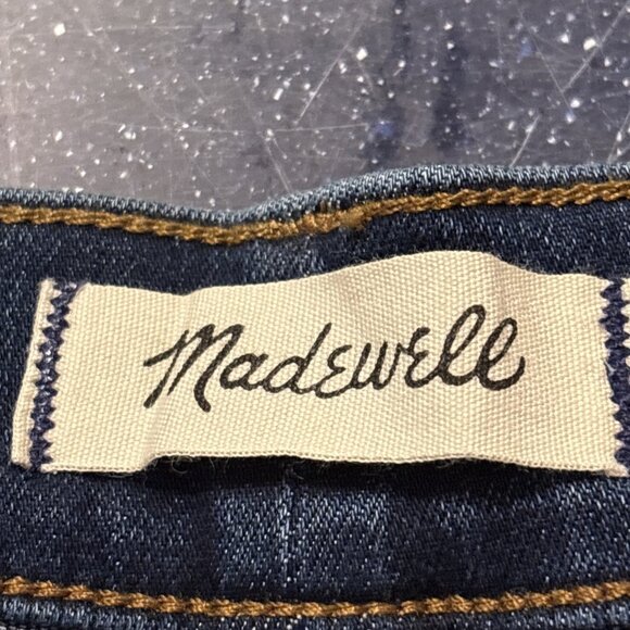 Madewell 10" High Rise Skinny Jeans Dark Wash Zipper Closure Wms Plus Sz 37 Tall - Picture 6 of 11